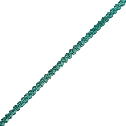Teal Cotton Blend Braided Trim - 0.1875" Detail
