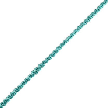 Blue Green Cotton Blend Braided Trim - 0.1875" Detail