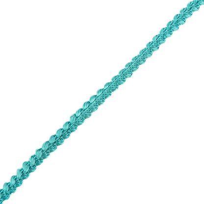 Turquoise Cotton Blend Braided Trim - 0.1875" Detail