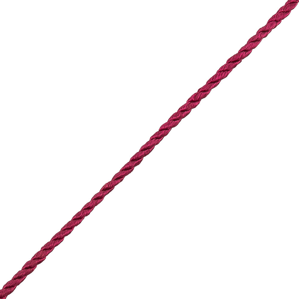 Fuchsia Cotton Blend Twisted Cord - 3mm Detail