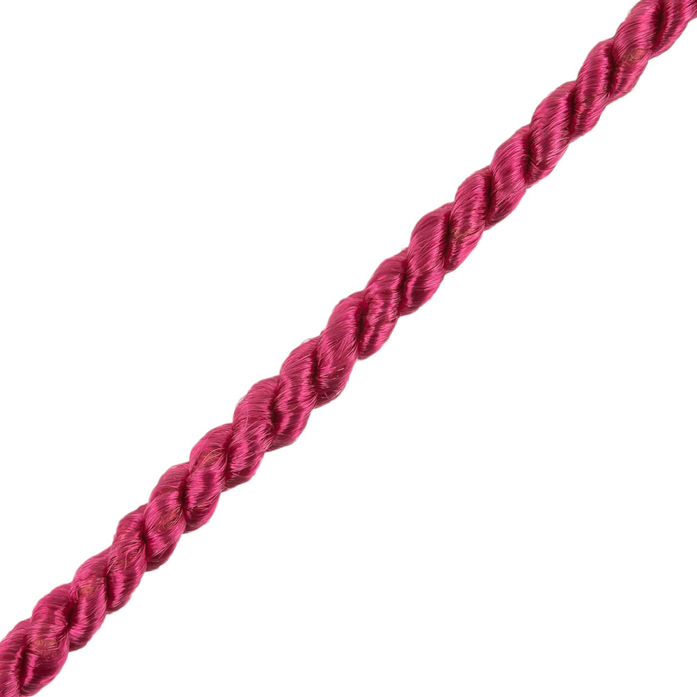Hot Pink Cotton Blend Twisted Cord - 3mm Detail