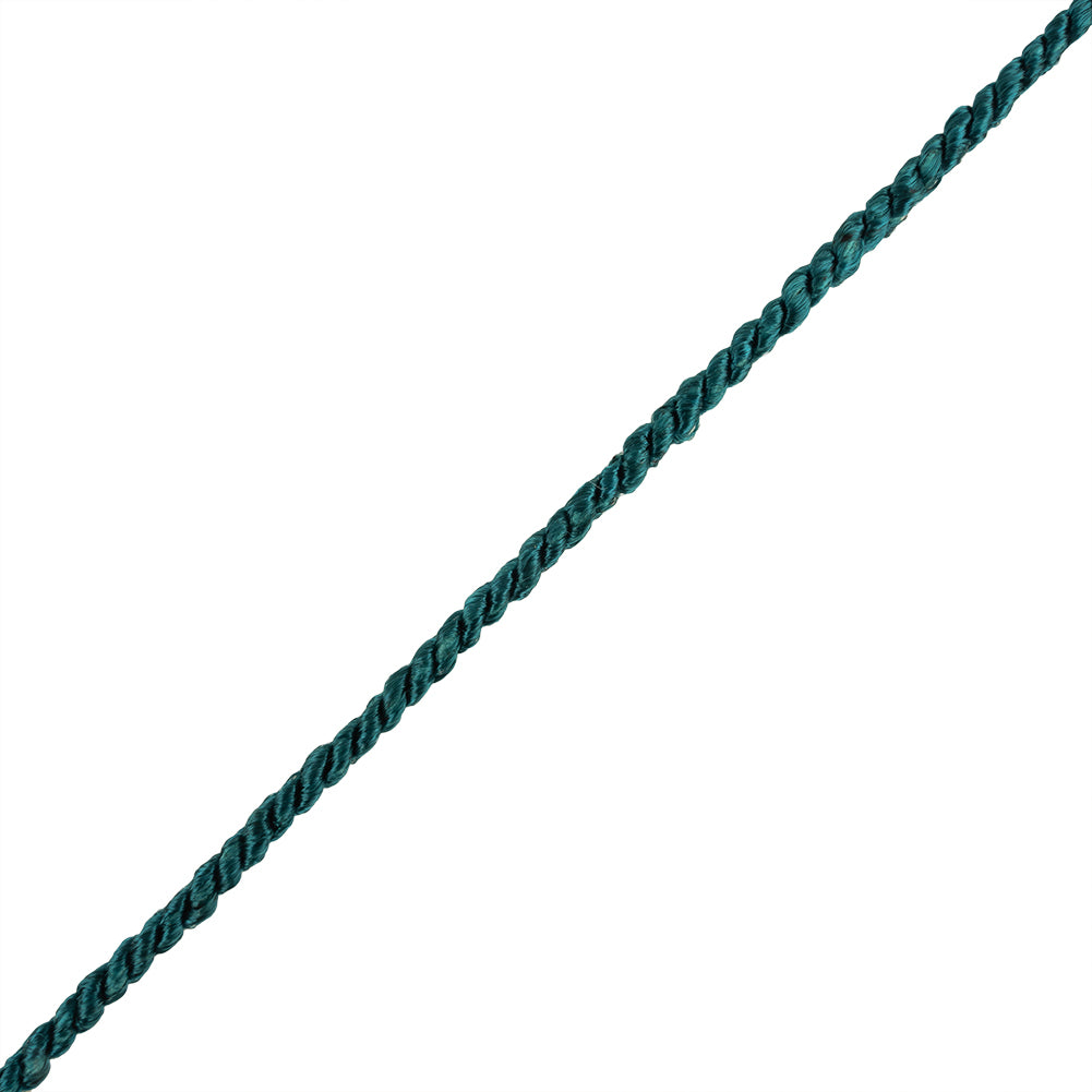 Ocean Blue Cotton Blend Twisted Cord - 3mm
