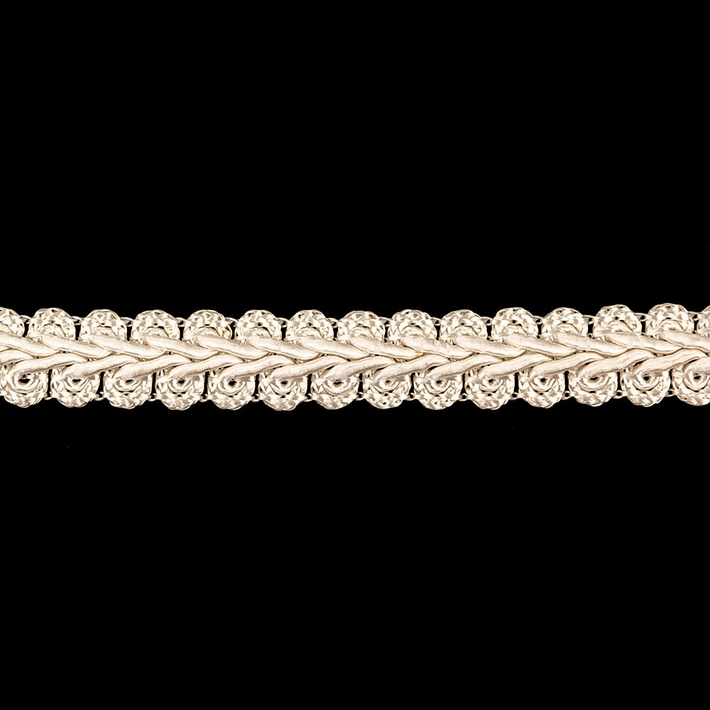 White Swan Gimp Braided Trim - 0.5" Detail