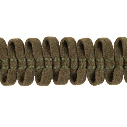 Winter Moss Loopy Faux Suede Trim - 0.5" Detail