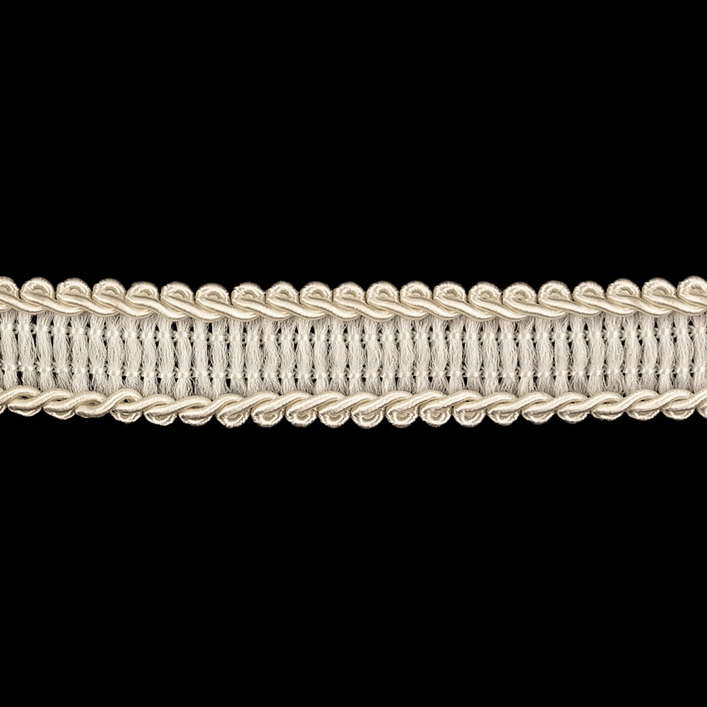 White Braided Trim - 0.75" Detail