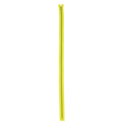 YKK Safety Yellow Metal Closed Bottom Zipper with Gold Teeth - 23.5" Full