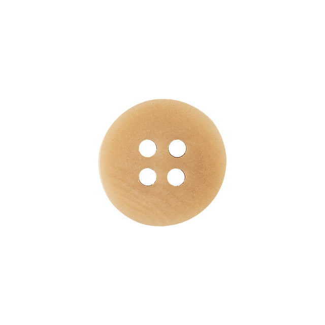 Yellow Ochre Smooth Top 4-Hole Plastic Button - 24L/15mm