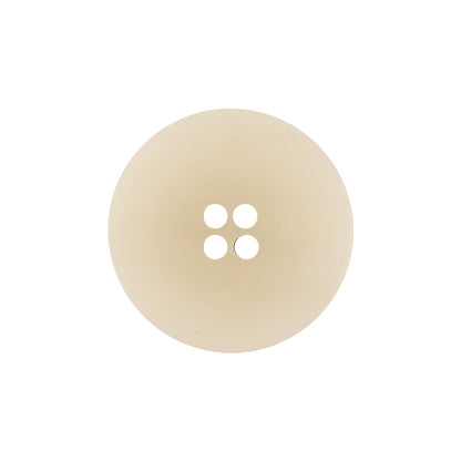 Italian Bone White, Brown and White Striated 4-Hole Plastic Button - 36L/23mm Detail