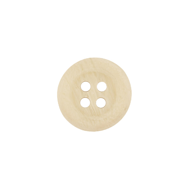 Pistachio Shell and White Asparagus Matte Striated 4-Hole Button - 24L/15mm