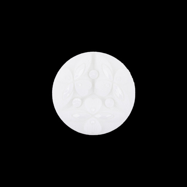 Italian Sugar Swizzle Floral Molded Shank Back Nylon Button - 30L/19mm