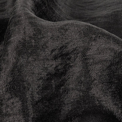 Black Shimmering Tactile Polyester and Cotton Woven Detail