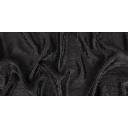 Black Shimmering Tactile Polyester and Cotton Woven Full