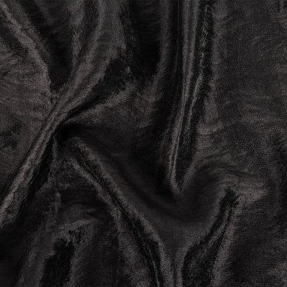 Black Shimmering Tactile Polyester and Cotton Woven