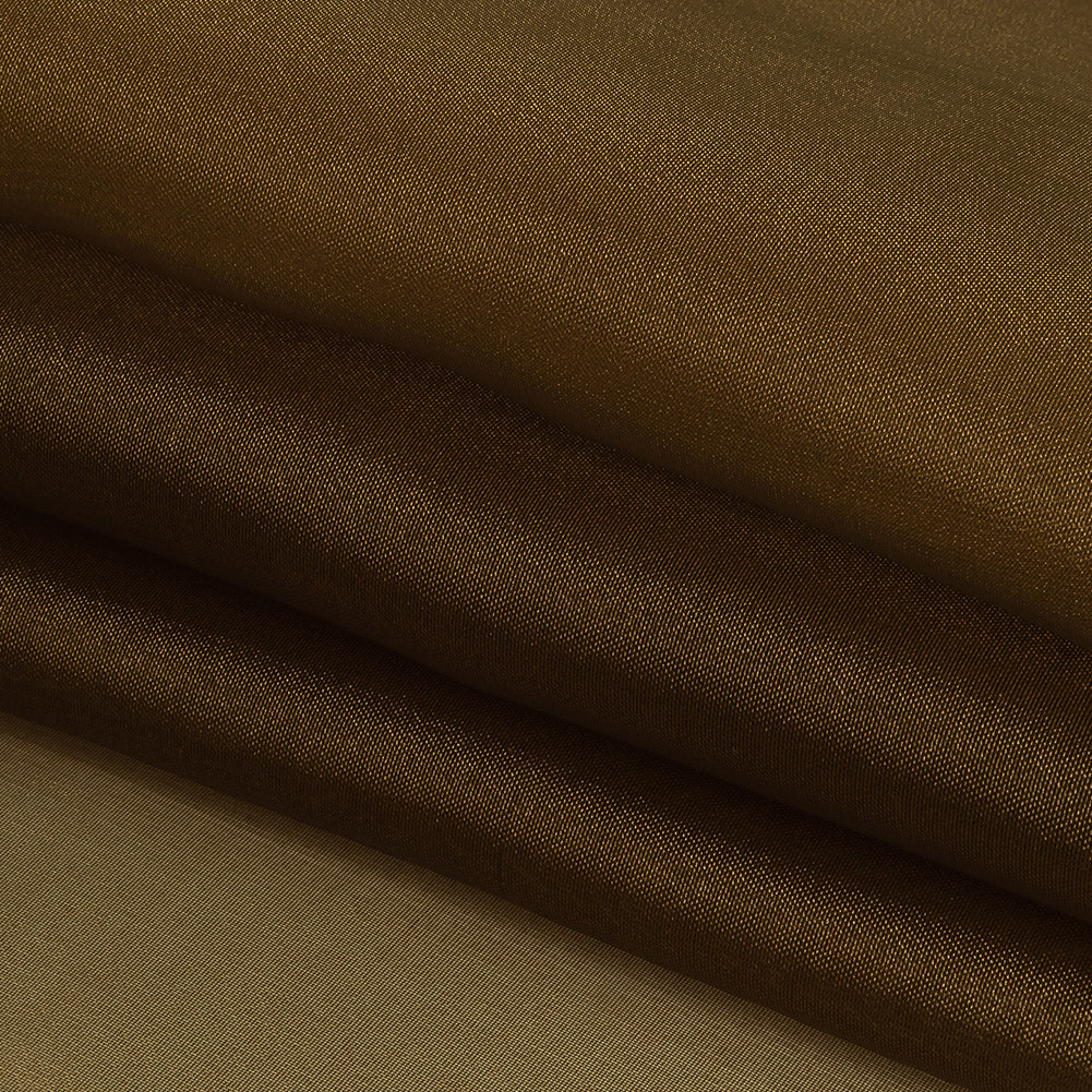 Golden Olive Polyester Organza Folded