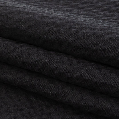 Black Striped Silk Seersucker Folded