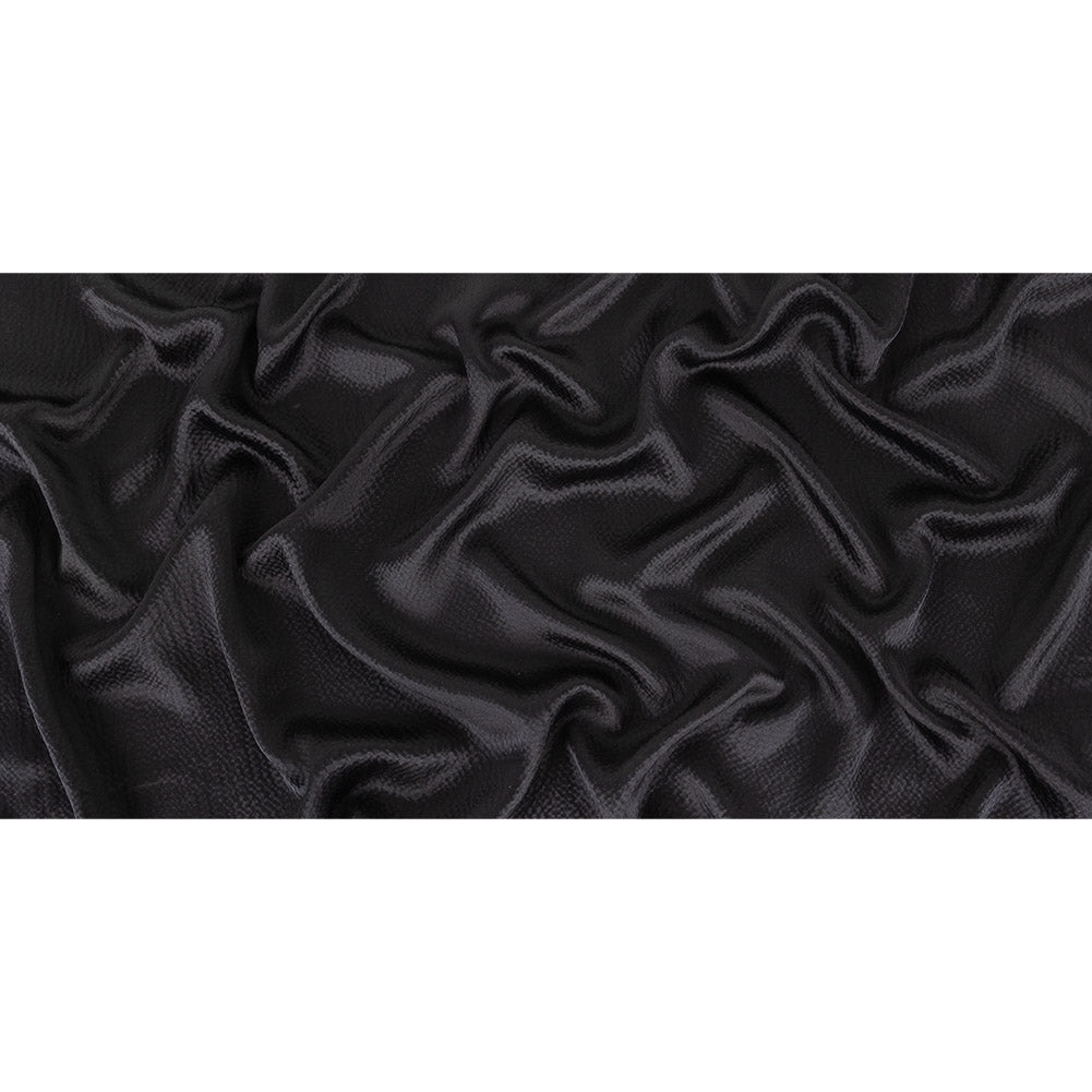 Black Striped Silk Seersucker Full