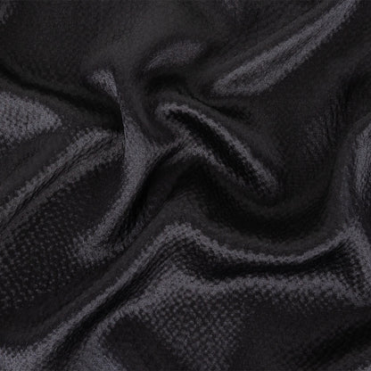 Black Striped Silk Seersucker