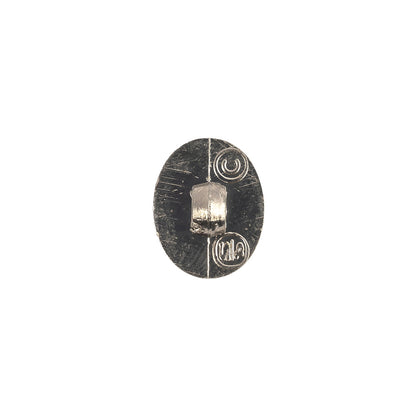 Italian Gunmetal Radiating Metal Look Shank Back Oval Button - 20L/12.5mm Detail
