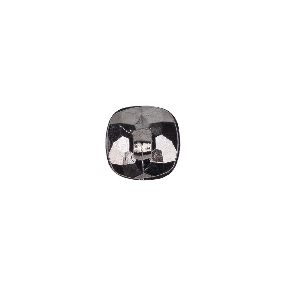 Italian Gunmetal Faceted Metal Look Shank Back Button - 18L/11.5mm Detail