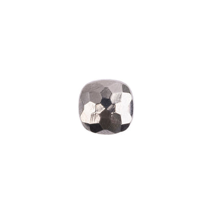 Italian Gunmetal Faceted Metal Look Shank Back Button - 18L/11.5mm