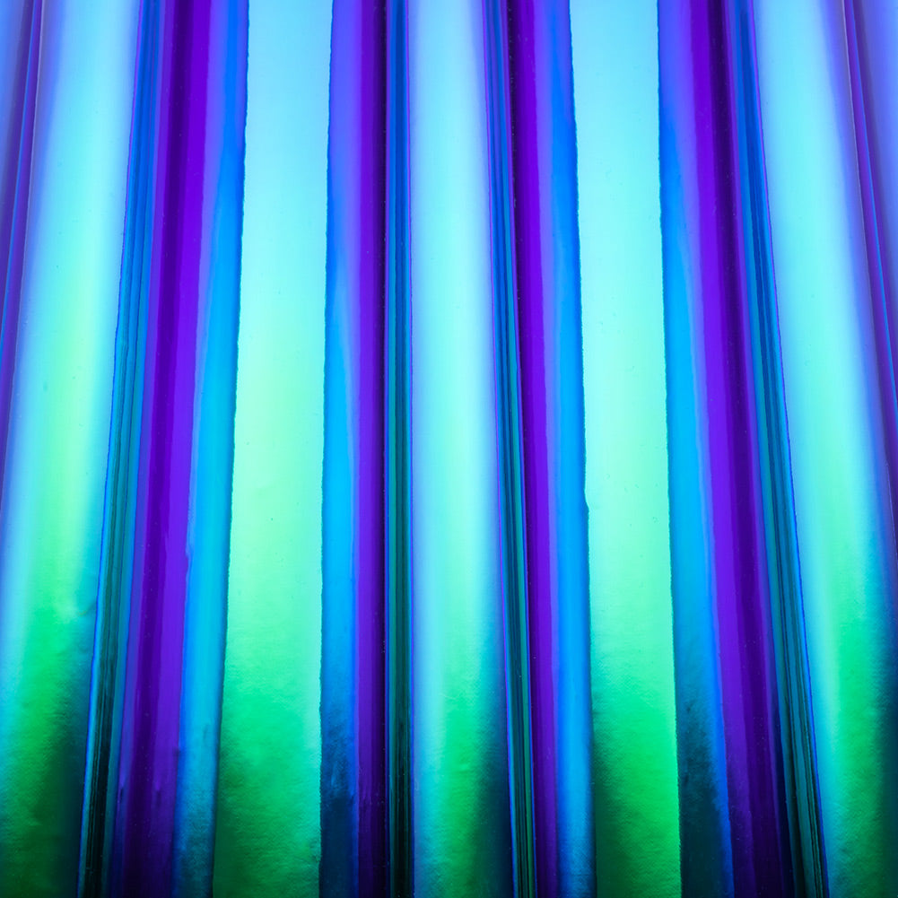 Iridescent Vinyl with Fabric Backing - Purple and Blue - Kiki Collection