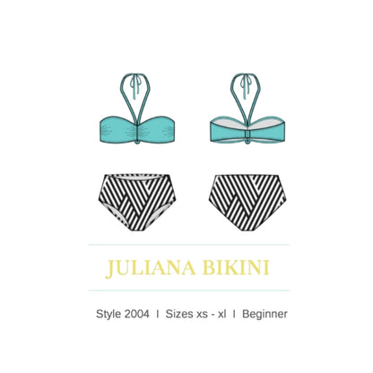 Juliana Bikini Sirena Sewing Pattern Folded