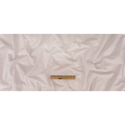 Pale Pink and White Candy Striped Cotton Seersucker Full