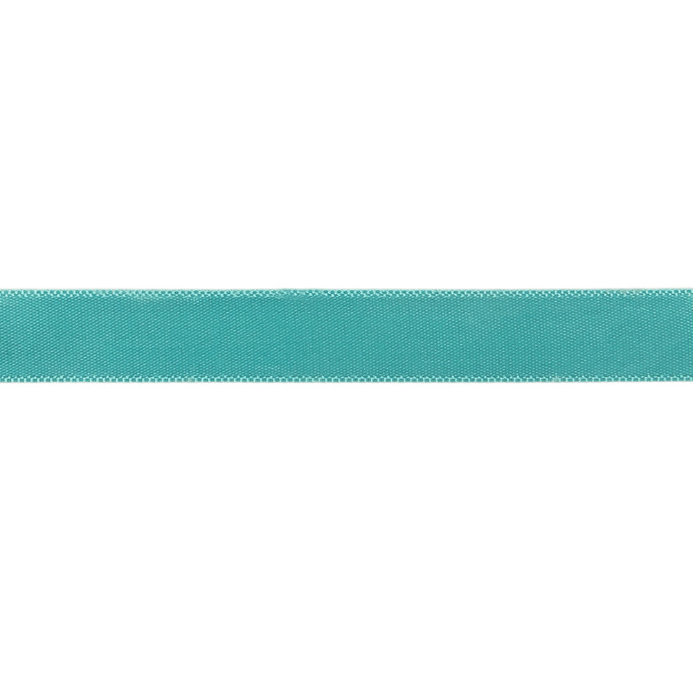 Aqua Single Faced Satin Ribbon - 0.4375" Detail
