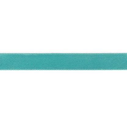Aqua Single Faced Satin Ribbon - 0.4375" Detail