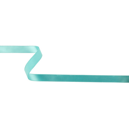 Aqua Single Faced Satin Ribbon - 0.4375"