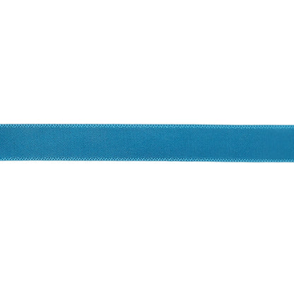 Peacock Blue Single Faced Satin Ribbon - 0.4375" Detail