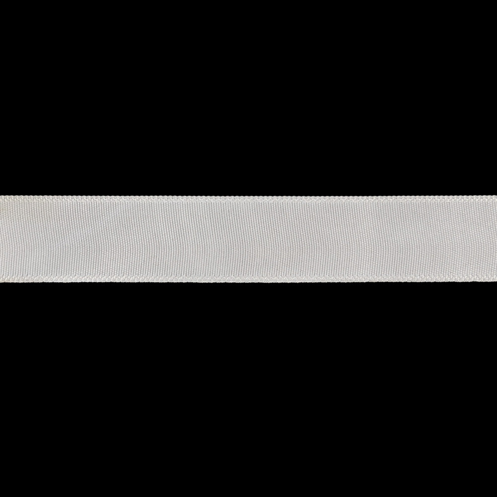 White Single Faced Satin Ribbon - 0.625" Detail