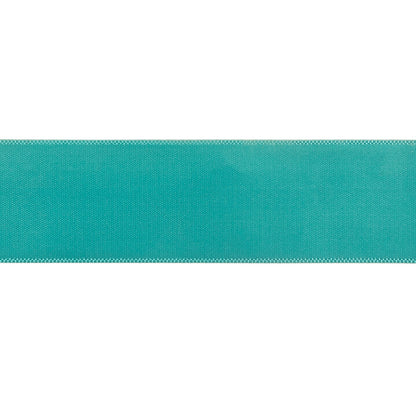 Aqua Single Faced Satin Ribbon - 1" Detail