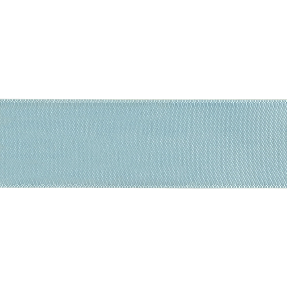 Pale Blue Single Faced Satin Ribbon - 1" Detail