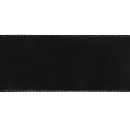 Anthracite Single Faced Satin Ribbon - 1.5" Detail
