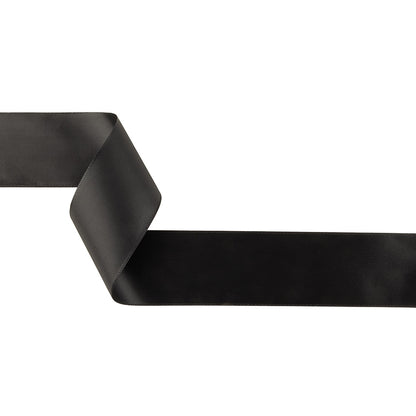 Anthracite Single Faced Satin Ribbon - 1.5"