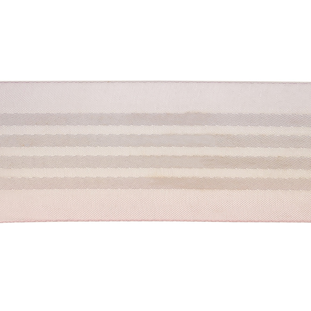 Pink and Lavender Ombre Sheer Ribbon with Satin Stripes - 1.5" Detail