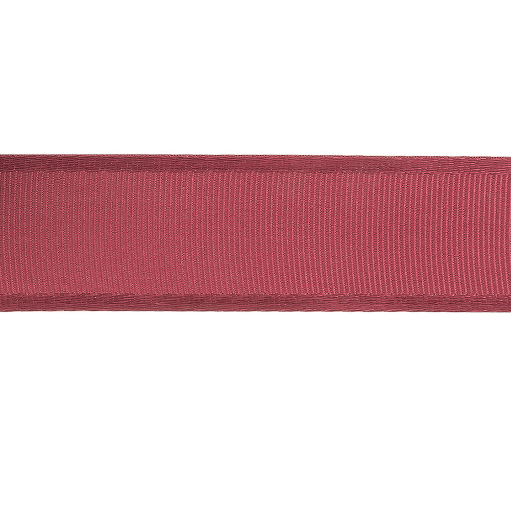 Dark Pink Grosgrain Ribbon with Satin Borders - 1" Detail
