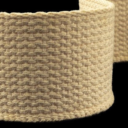 Beige Heavyweight Cotton Webbing - 2" Detail