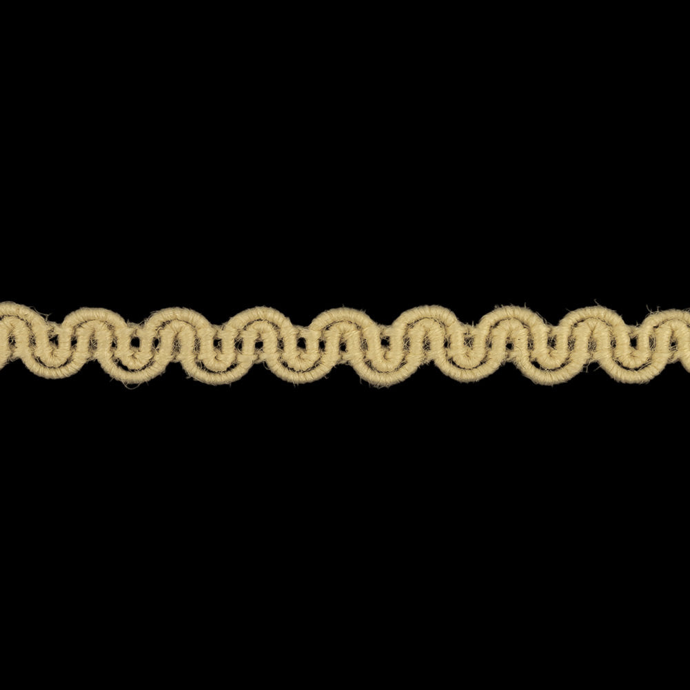 Natural Wavy Wool Gimp Braided Trim - 0.25" Detail