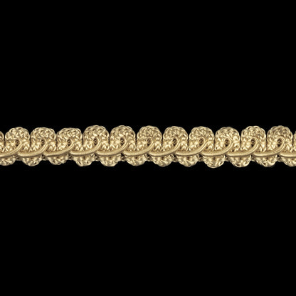 Off White Cotton Blend Braided Trim - 0.375" Detail