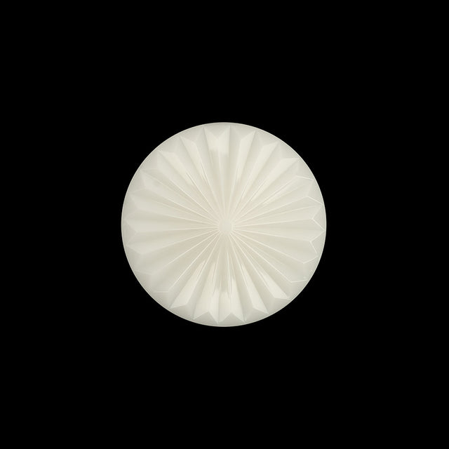 Italian White Radial Cone Shaped Shank Back Button - 30L/19mm