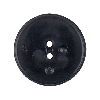 Black Multi Faceted 2-Hole Plastic Coat Button - 44L/28mm Detail