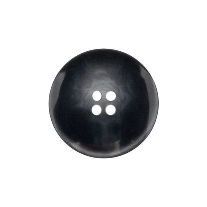 Matte Dove Gray and Shiny Midnight Narrow Rimmed 4-Hole Plastic Button - 36L/23mm Detail