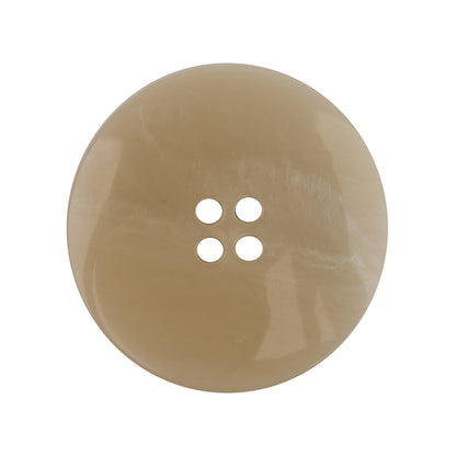 Turtledove and Kelp Striated 4-Hole Plastic Jacket Button - 44L/28mm Detail