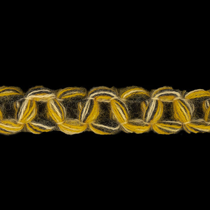 Forest, Yellow and Light Gray Circle Chains Trim - 0.75" Detail