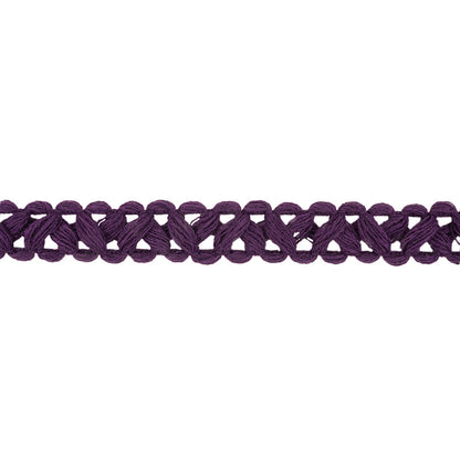 Deep Purple Criss-Cross Braided Trim - 0.75"