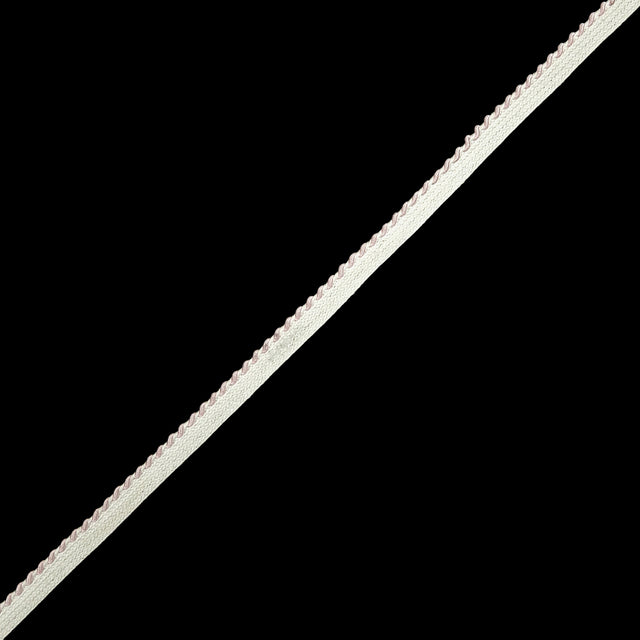 Ice Pink and White Twisted Cord with Lip - 0.375"