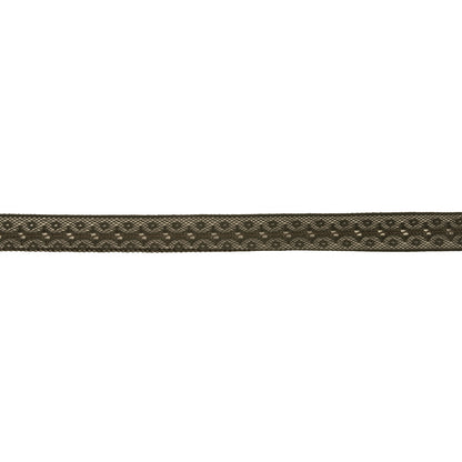 Dark Olive Scallops and Circles Lace Trim - 0.75"