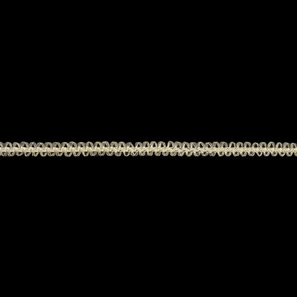 Cloud Dancer and Metallic Silver Loopy Braided Trim - 0.25"